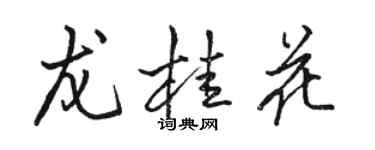 駱恆光龍桂花行書個性簽名怎么寫