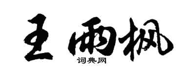 胡問遂王雨楓行書個性簽名怎么寫