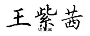 丁謙王紫茜楷書個性簽名怎么寫