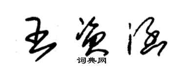 朱錫榮王資涵草書個性簽名怎么寫