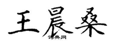 丁謙王晨桑楷書個性簽名怎么寫