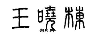 曾慶福王曉棟篆書個性簽名怎么寫