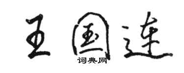 駱恆光王國連行書個性簽名怎么寫