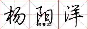 荊霄鵬楊陽洋行書怎么寫