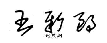 朱錫榮王新朗草書個性簽名怎么寫