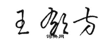 駱恆光王郁方草書個性簽名怎么寫