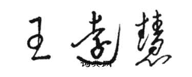 駱恆光王遠慧草書個性簽名怎么寫