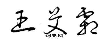 曾慶福王艾霜草書個性簽名怎么寫