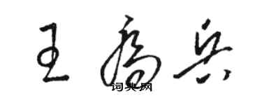 駱恆光王喬兵草書個性簽名怎么寫