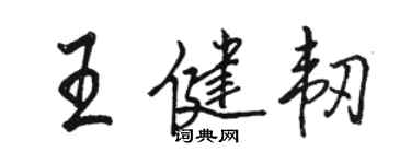 駱恆光王健韌行書個性簽名怎么寫