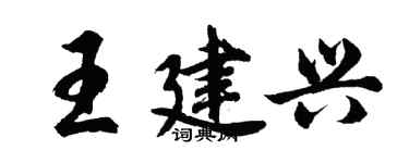 胡問遂王建興行書個性簽名怎么寫