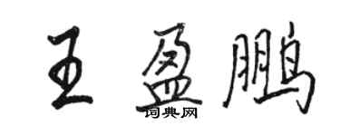 駱恆光王盈鵬行書個性簽名怎么寫