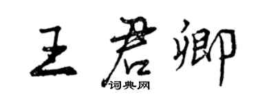 曾慶福王君卿行書個性簽名怎么寫