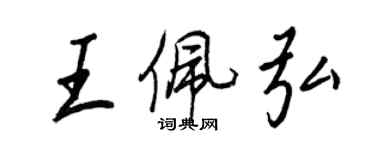 王正良王佩弘行書個性簽名怎么寫