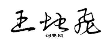 曾慶福王地飛草書個性簽名怎么寫