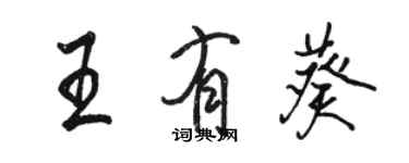 駱恆光王有葵行書個性簽名怎么寫