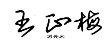 朱錫榮王正梅草書個性簽名怎么寫