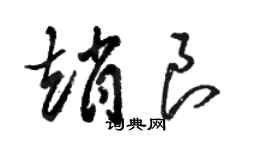 駱恆光趙良草書個性簽名怎么寫