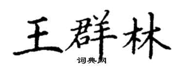 丁謙王群林楷書個性簽名怎么寫