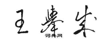 駱恆光王舉成草書個性簽名怎么寫