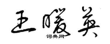 曾慶福王暖英草書個性簽名怎么寫