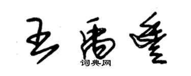 朱錫榮王禹豐草書個性簽名怎么寫