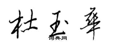 王正良杜玉華行書個性簽名怎么寫