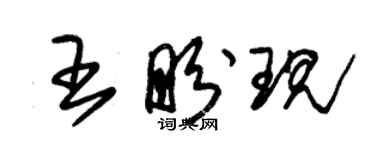 朱錫榮王盼現草書個性簽名怎么寫