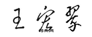 駱恆光王宏翠草書個性簽名怎么寫