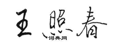 駱恆光王照春行書個性簽名怎么寫