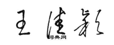 駱恆光王佳穎草書個性簽名怎么寫