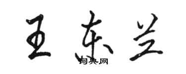 駱恆光王東蘭行書個性簽名怎么寫