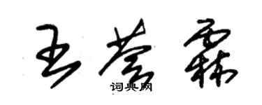 朱錫榮王薈霖草書個性簽名怎么寫