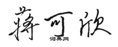 駱恆光蔣可欣行書個性簽名怎么寫