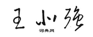 駱恆光王北強草書個性簽名怎么寫