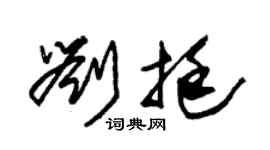 朱錫榮劉挺草書個性簽名怎么寫