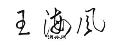 駱恆光王海風草書個性簽名怎么寫