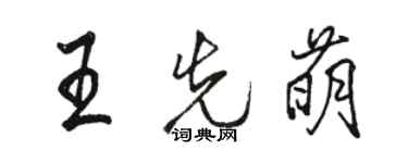 駱恆光王先萌行書個性簽名怎么寫