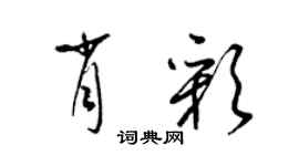 梁錦英肖彩草書個性簽名怎么寫