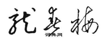 駱恆光龍春梅草書個性簽名怎么寫
