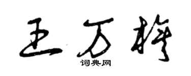 曾慶福王万旗草書個性簽名怎么寫
