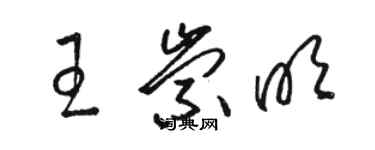 駱恆光王崇明草書個性簽名怎么寫