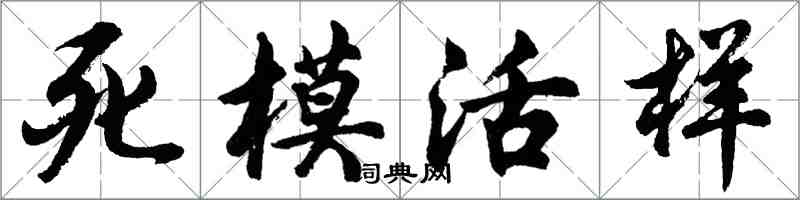 胡問遂死模活樣行書怎么寫