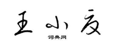 梁錦英王小夏草書個性簽名怎么寫