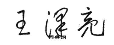 駱恆光王澤亮草書個性簽名怎么寫