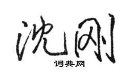 駱恆光沈剛行書個性簽名怎么寫