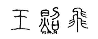 陳聲遠王照飛篆書個性簽名怎么寫