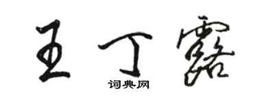 駱恆光王丁露行書個性簽名怎么寫