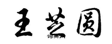 胡問遂王芝圓行書個性簽名怎么寫