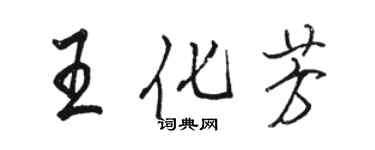 駱恆光王化芳行書個性簽名怎么寫